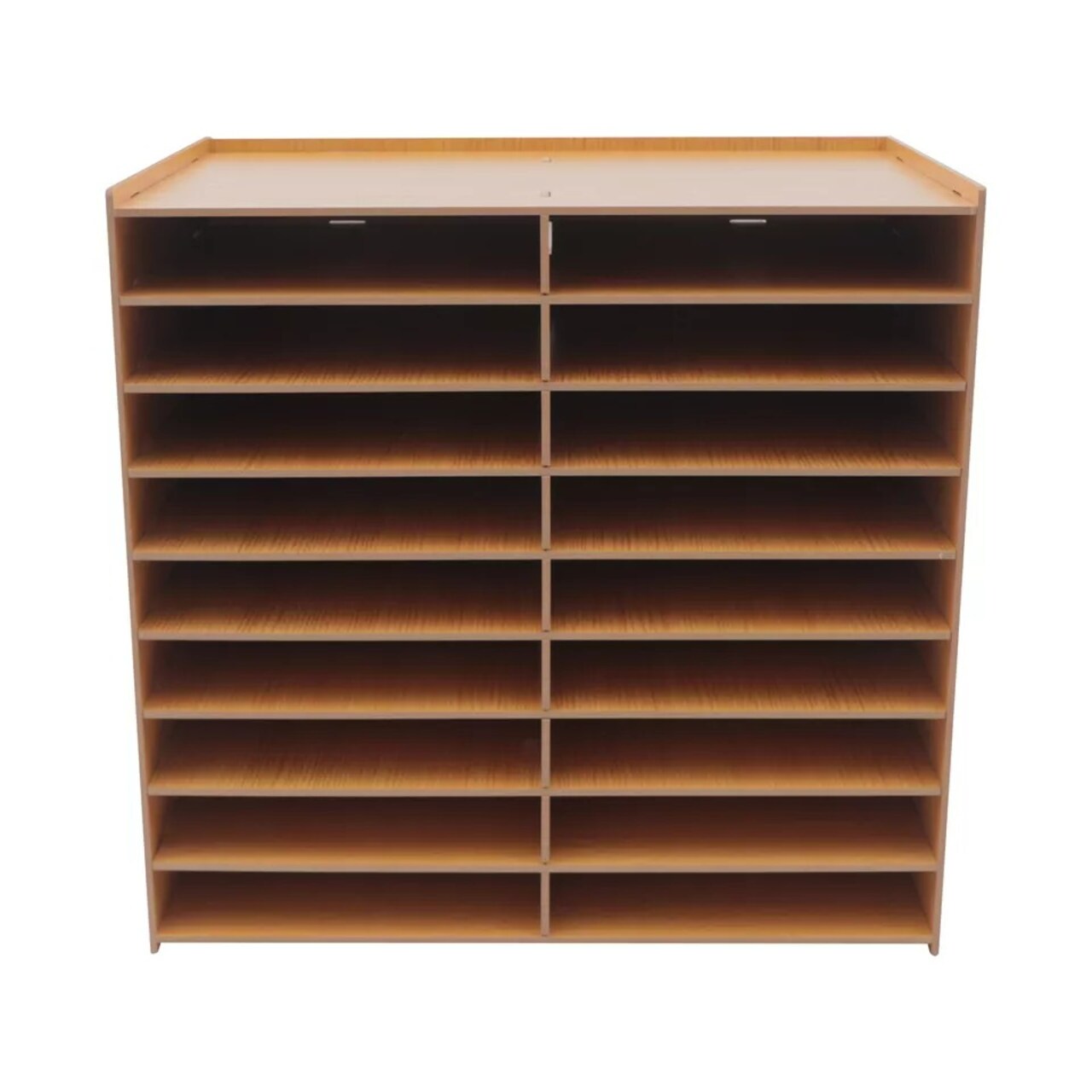 18 Grids Paper Tray Organizer Wood Desktop File Organizer for Home Office School